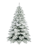Albero di Natale Artificiale Floccato Effetto Realistico Innevato 180 cm 825 Rami Bianco Effetto Neve 