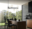 Lampada pendente Modern in Metallo Ring Nero