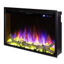 Camino Elettrico da Incasso 50,8x75x19,5 cm Effetto Fiamma 1500W Thomas Maxi Nero