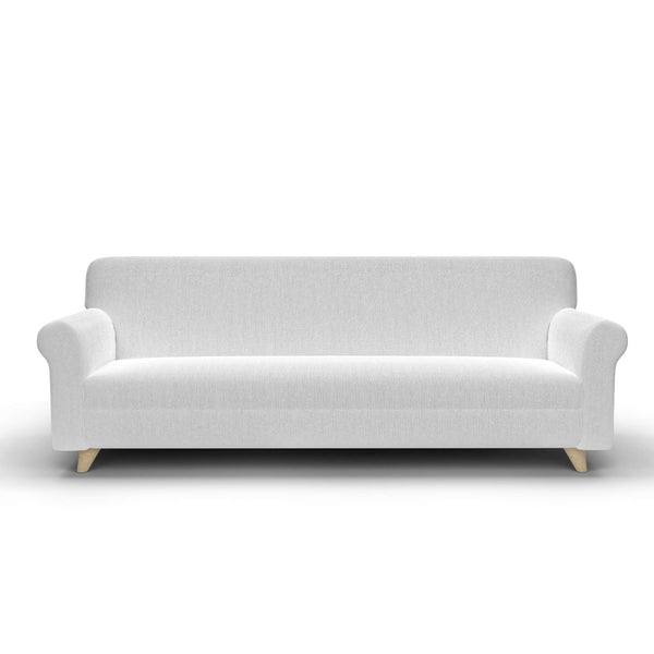 prezzo Sofabezug 1-, 2- und 3-Sitzer Stretch aus weißem Stoff