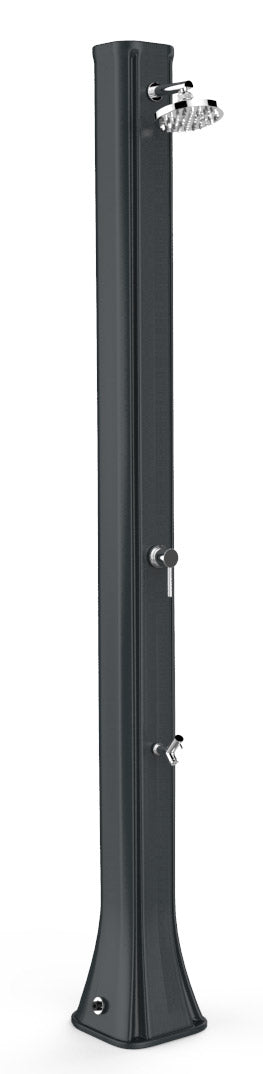 sconto Doccia Solare da Giardino 40L Miscelatore e Lavapiedi Arkema Big Happy Five Grigio Antracite