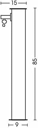 Fontana da Giardino 9x15x85 cm con Rubinetto Verde Acido