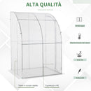 Serra da Giardino a Parete 143x118x212 cm in Polietilene Bianco