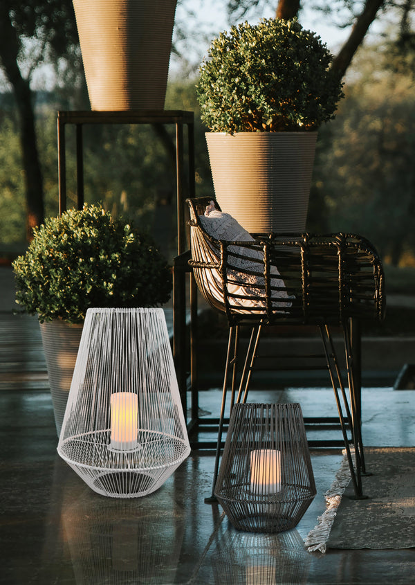 online LED-Tischlampe für den Außenbereich aus grauem Kunststoff