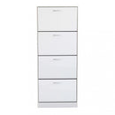 Scarpiera Wendy 60x24x150 h cm in Legno Bianca