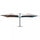 Archimede Doppel-Gartenschirm 3 x 3 m aus anthrazitfarbenem Aluminium mit taubengrauem Handtuch