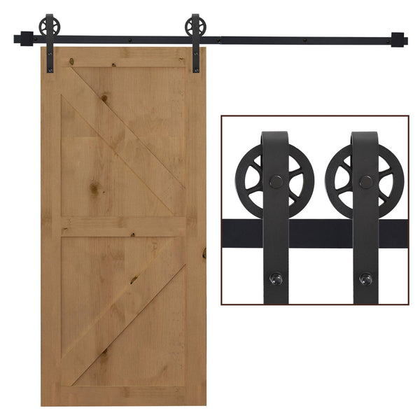 online Schiene für Schiebetüren mit Zubehör-Kit aus schwarzem Stahl 100 cm sm 180 mm