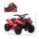 Mini Quad Elettrico per Bambini 6V Rosso
