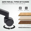 Sedia da Ufficio Traspirante e Reclinabile 65x59x92,5-102,5 cm in Tessuto a Rete Nero   