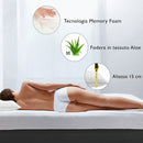 Guanciale 42x72x16 cm in Memory Foam Aloe Vera Bianco