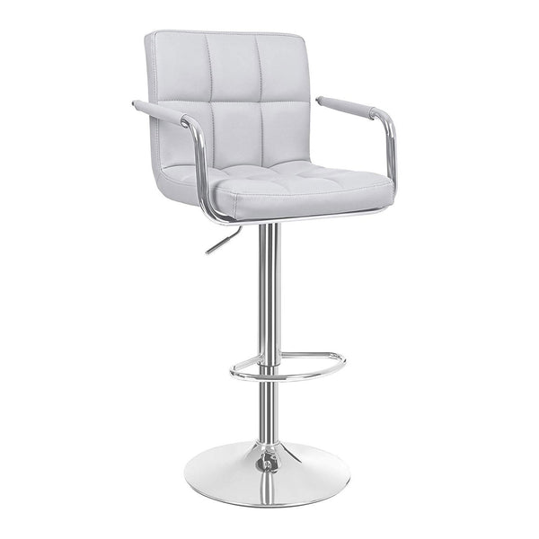 Hocker mit Gaslift-Armlehnen und drehbarem Sitz aus Kunstleder in Vandi Grey prezzo