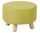 Hocker aus Stoff und Massivholz 41x28H cm Fumer Grace Green