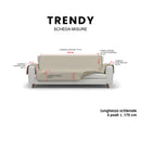 Copridivano Impermeabile Trapuntato Double Face in Microfibra Tortora\/Panna Varie Misure