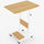 Tavolino Porta PC Computer da Letto Divano Regolabile con Ruote Beige
