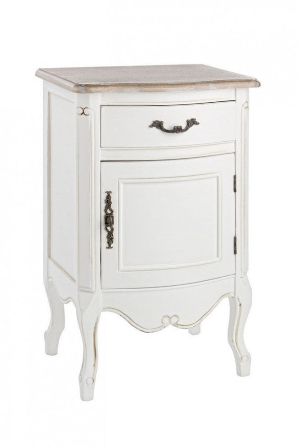 acquista Justine Nachttisch 1 Tür 1 Schublade aus Holz