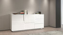 Credenza 2 Ante 180x44x86 cm Pongo 2A 3C Bianco Lucido  