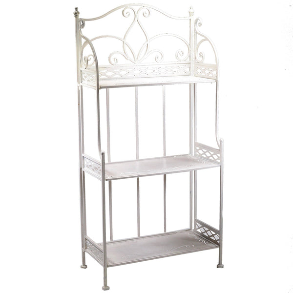 prezzo 3 Etagen Pflanzenregal aus Metall 59x31H124cm Adami Aprilia Beige