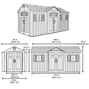 Casetta Box da Giardino Porta Utensili 243,8x457,2 cm in Polietilene Utah