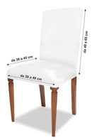 Set 2 Coprisedie con Schienale Elasticizzati in Poliestere Marrone