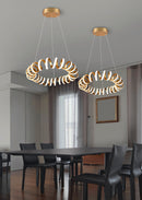 Lampada a Sospensione da Interno a LED in Metallo Oro