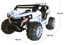 Macchina Elettrica per Bambini 12V 2 Posti E-Cross Bianca