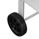 Fioriera Orto Rialzato da Giardino 97x56x90 cm in Metallo con Ruote Bianco