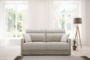 Divano Letto 3 Posti 196x102x97 cm in Tessuto Panna