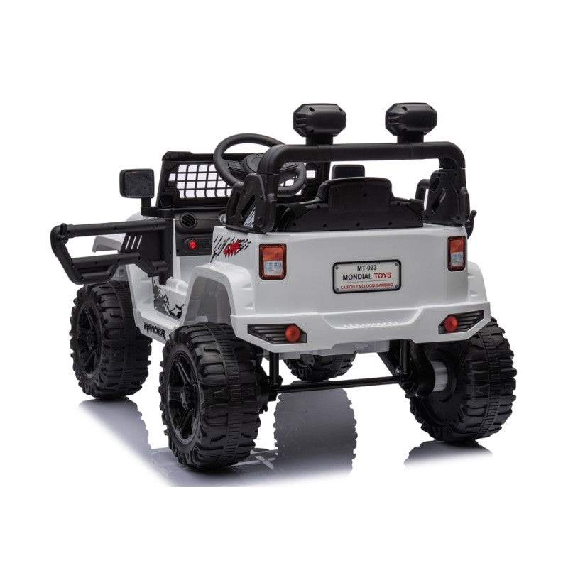 Macchina Elettrica per Bambini 12V Baby Fuoristrada Bianca