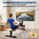Vogatore Domestico 16 Livelli Resistenza Magnetica Binario Alluminio Bluetooth Compatibile APP Nero      