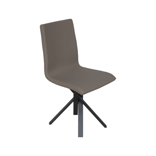 prezzo Sedia 40/44x42x86 cm Aury gambe Antracite in Similpelle Tortora