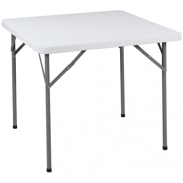 prezzo Klappbarer Catering-Tisch 90x90x74 cm aus weißem Stahl