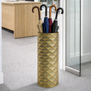 Portaombrelli Rotondo 20x54 cm Design Moderno per Ingresso in Metallo Oro     