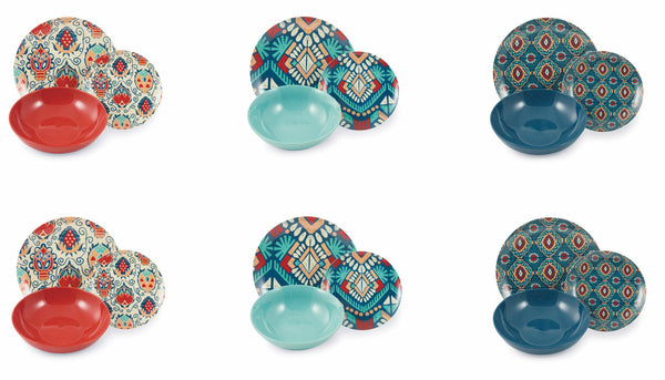 Tafelservice 18 Teile aus Porzellan und Steingut Villa d'Este Home Tivoli Mon Afrique acquista