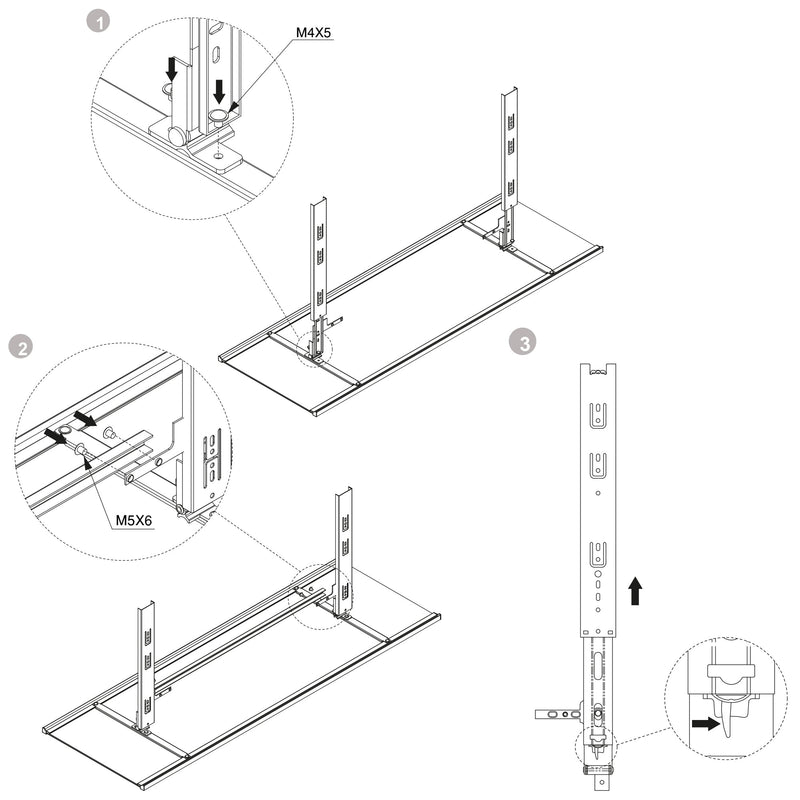 Specchio Estraibile per Armadio 34x100 cm Emuca Grigio Metallizzato