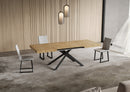 Tavolo Allungabile 120-224x90x74 cm Niket Quercia Natura Gambe Antracite