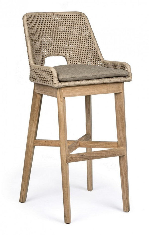 Sgabello Bar con Cuscini 49x57x112h cm Hesperia Tortora online