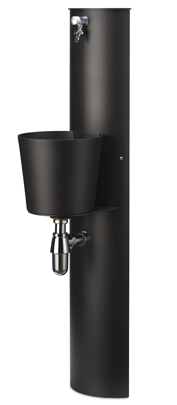 Gartenwandbrunnen mit Wasserhahn und Eimer Belfer 42/PRT Anthrazit acquista