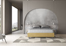 Letto Matrimoniale Large Azelia Ocra Varie Misure