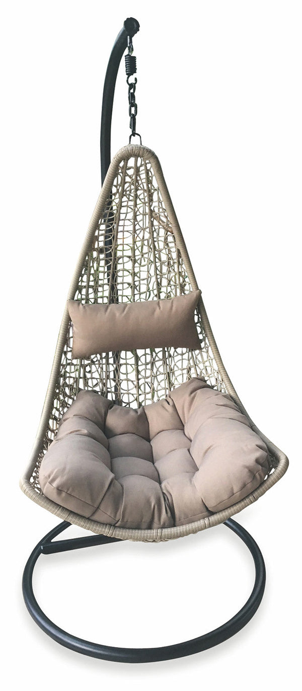 Soriani Garden Swing Hängematte aus Metall und Polyrattan Grey und Brown Drop prezzo