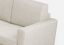 Divano 2 Posti 152x85x85 cm Yasel in Tessuto Latte