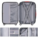 Set 3 Valigie Trolley Rigide da Viaggio Easy Roll Angoli Rinfornzati in ABS Argento  