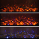 Camino Elettrico da Pavimento Effetto Fiamma 1600W Rachel Bianco