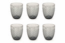 Set 6 Bicchieri Ø8,5x10 cm in Vetro Villa d'Este Home Tivoli Squared Grigi