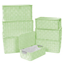 Set 7 Scatole in poliestere verde chiaro rettangolare 