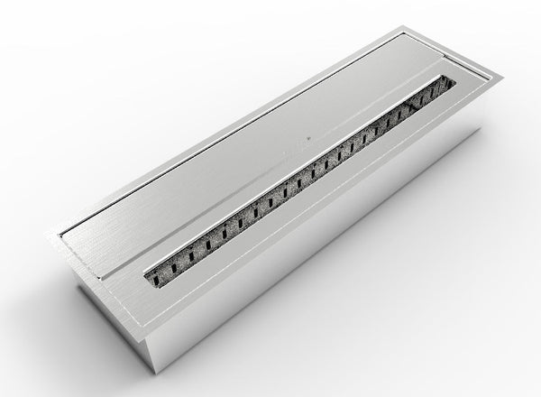 sconto Bioethanolbrenner für Kamine 61x18,7xH9,5 cm 4,5L in Edelstahl