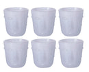 Set 6 Bicchieri Acqua Vis à Vis in Vetro VdE Tivoli 1996 Bianco