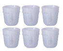 Set 6 Bicchieri Acqua Vis à Vis in Vetro VdE Tivoli 1996 Bianco