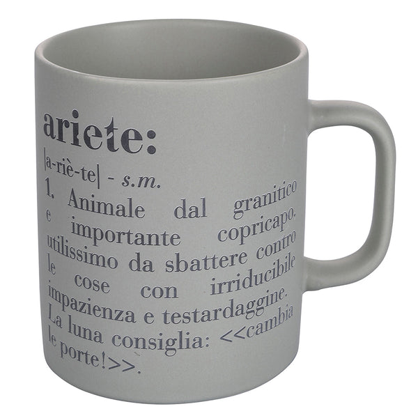 Sternzeichen Tasse "Widder" Ø8x10 cm in Bone China Villa D'este Home Tivoli Grey online