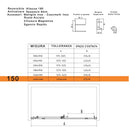 Porta Parete Doccia 150 cm 1 Anta Scorrevole in Cristallo Trasparente 6mm H195 Bonussi Eliane