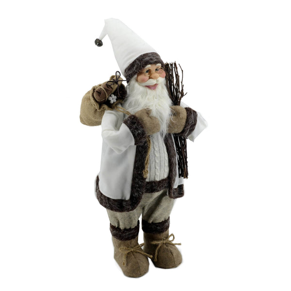 acquista Weihnachtsmann Marionette 40x82x30cm Adami Weiß und Braun